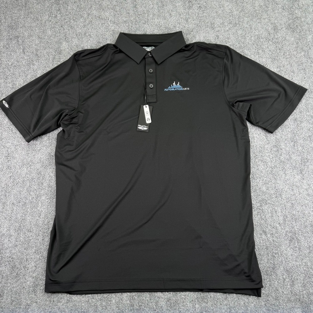 NWT‎ Straight Down Mens Polo Shirt XL Olympic Performance Golf Automation Arts